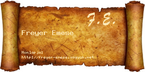Freyer Emese névjegykártya